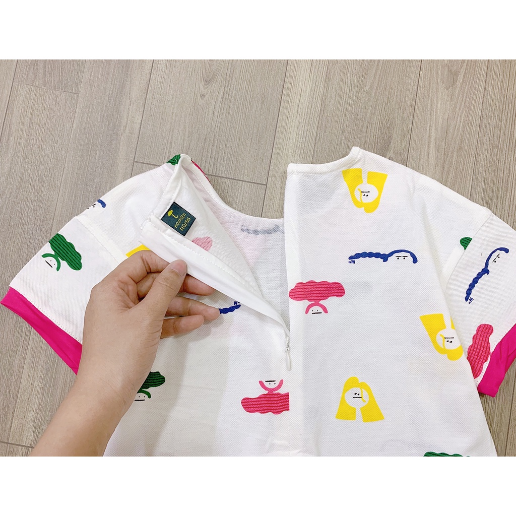 Đầm thun bé gái Moimoln xuất Hàn