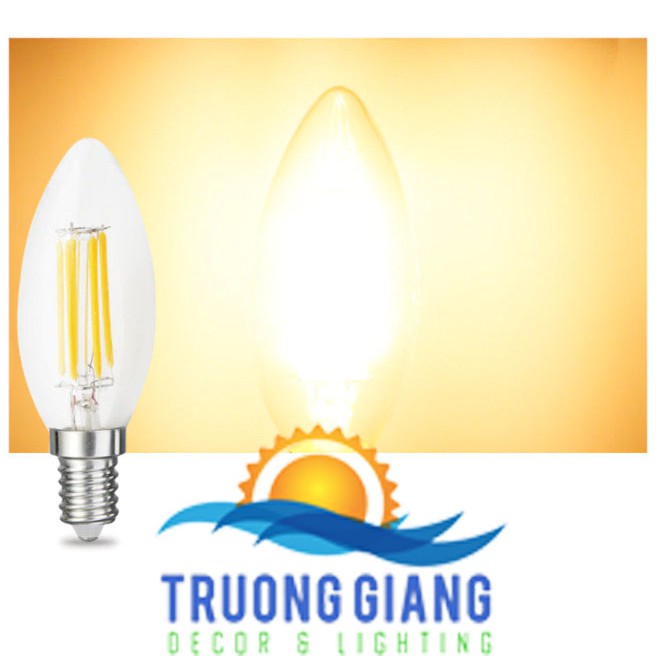 BÓNG LED EDISON C35 [ NHÓT + NẾN ] - [ C35 - 4W ] ĐUI E14 - ÁNH SÁNG [ 2700K - 6500K ] | BigBuy360 - bigbuy360.vn