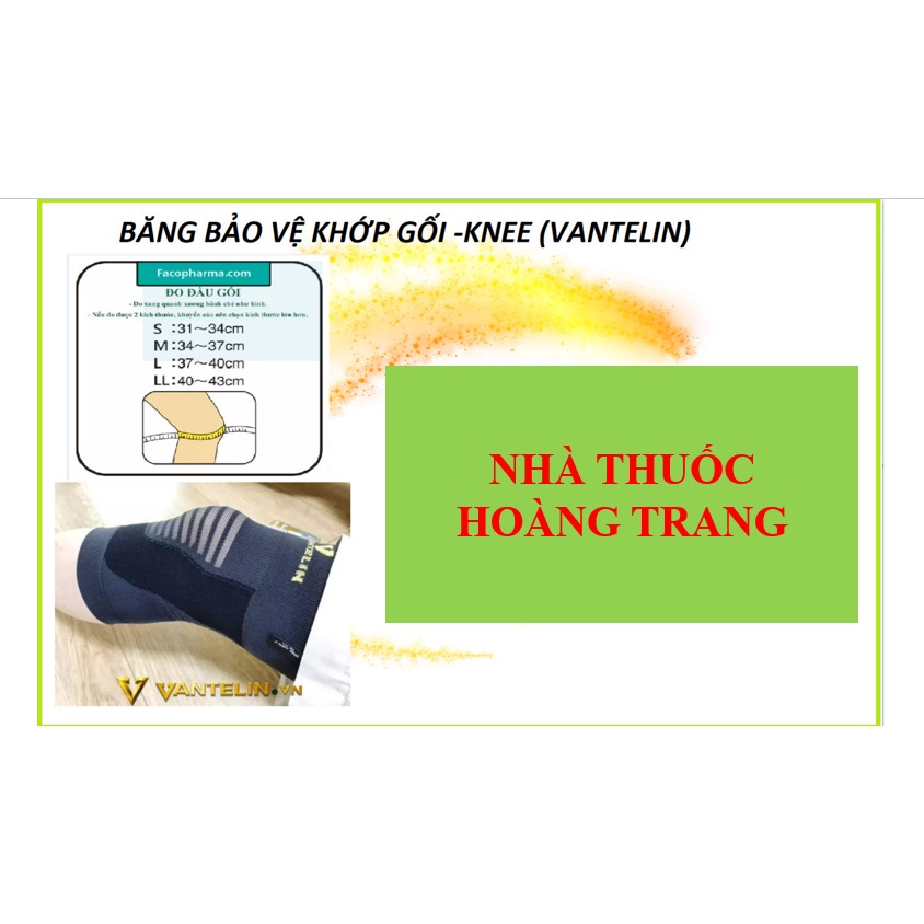 Băng bảo vệ khớp gối- Vớ đầu gối - tất y khoa suy giãn tĩnh mạch KNEE (VANTELIN). Hàng nhập khẩu Nhật Bản.