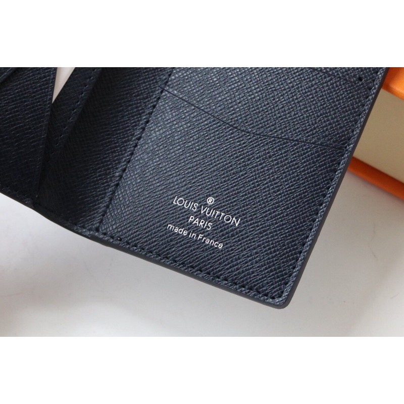 Ví bóp nam để thẻ cao cấp thương hiệu Louis Vuitton LV da thật màu nước hoạ tiết Monogram