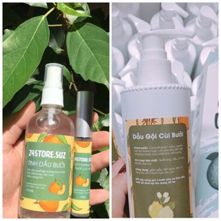 Combo Tinh dầu bưởi + Dầu gội cùi bưởi giảm gàu ngứa, giảm rụng tóc , kích mọc tóc
