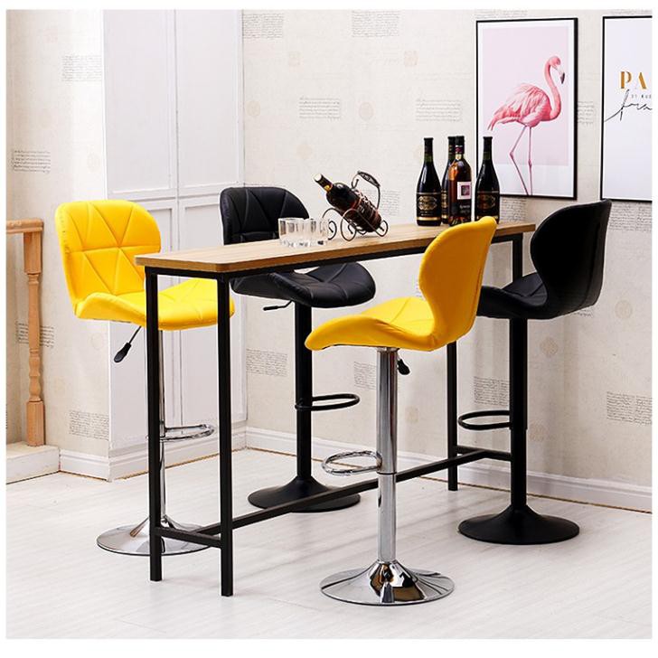 Ghế Eames bọc da tam giác chân bar