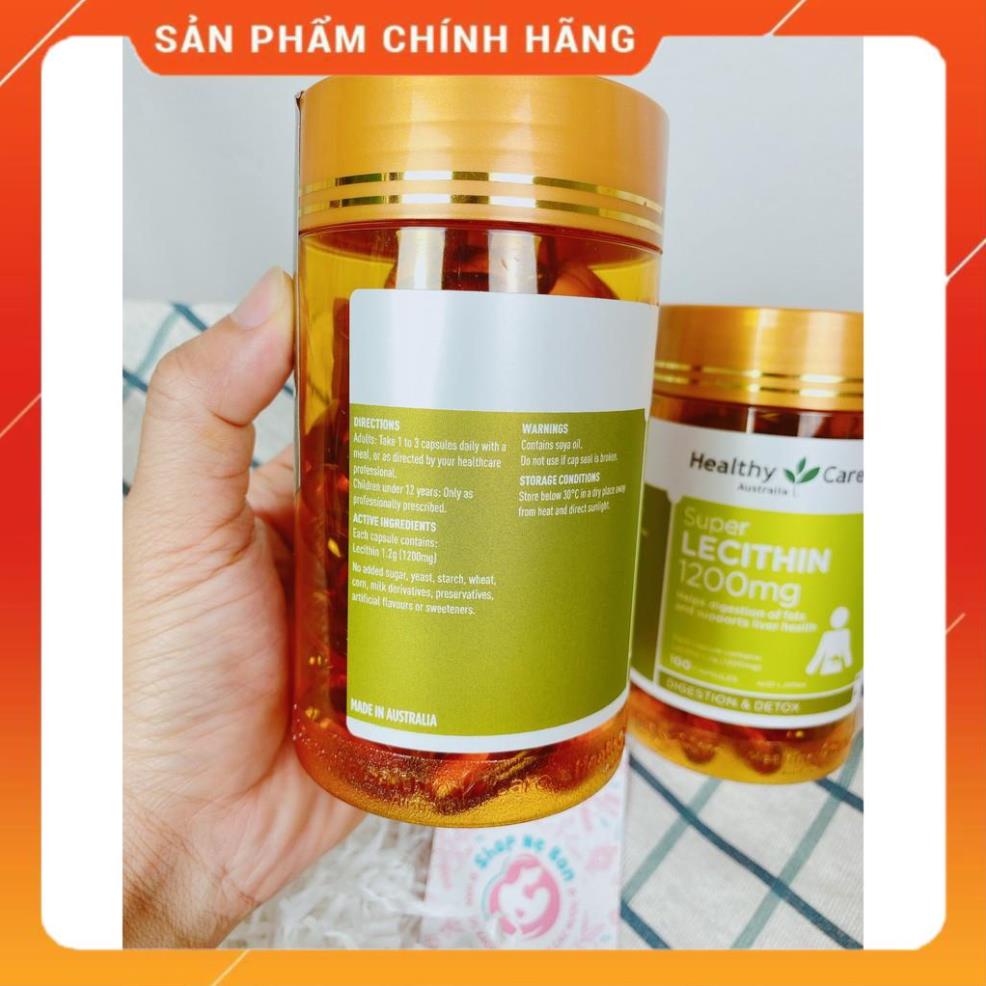 Mầm đậu nành Úc Healthy Care Super lecithin 1200mg 100 viên chính hãng Úc mẫu mới 2021