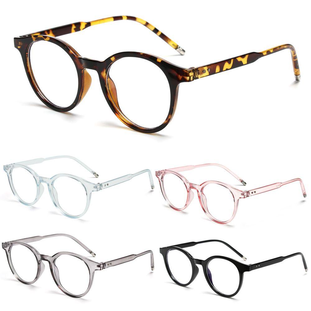 Mắt Kính Gọng Tròn Tráng Gương Màu Xanh Dương Phong Cách Vintage Thời Trang