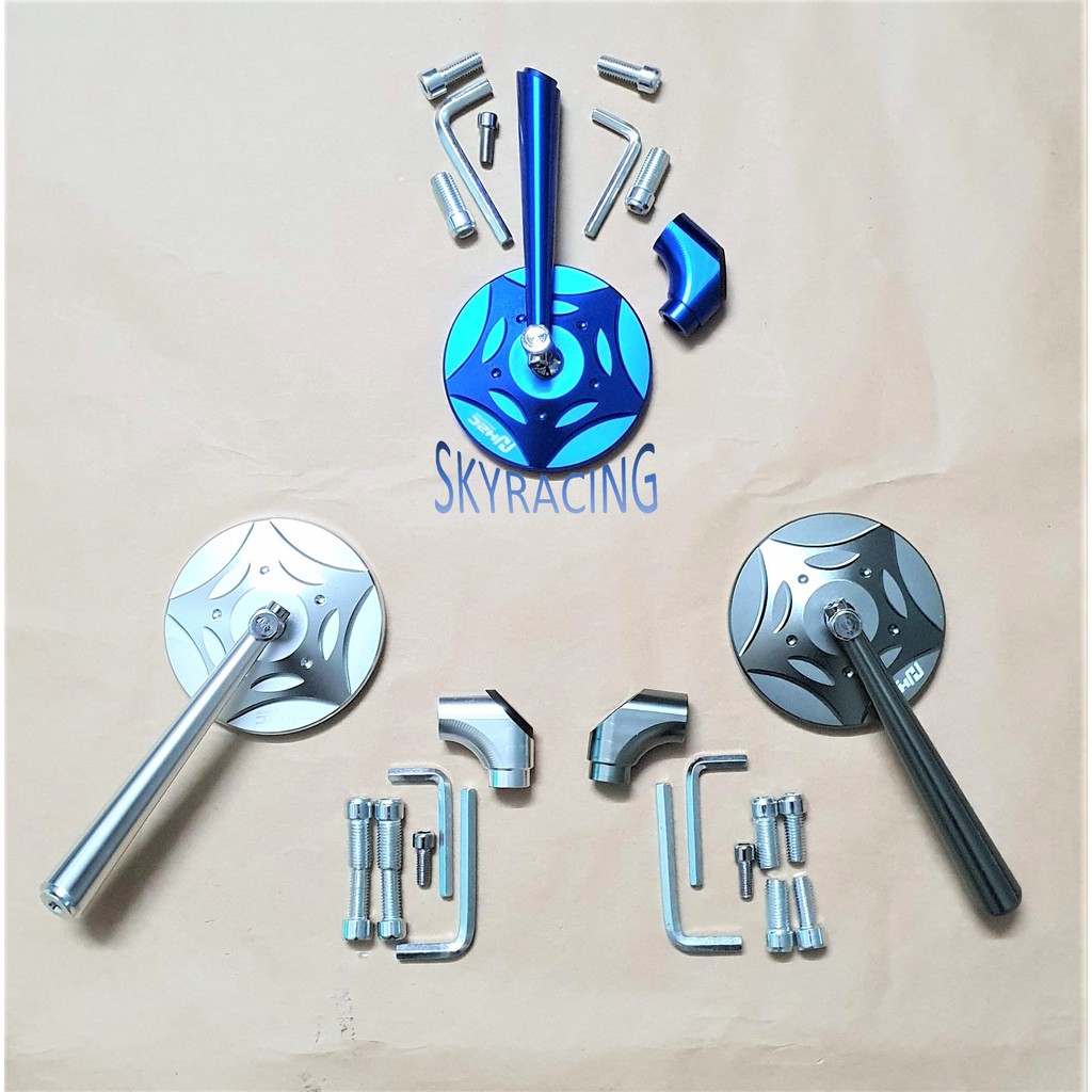 Gương xe máy Nhôm CNC kiểu H2C Tròn Gắn Nhiều Dòng Xe Máy