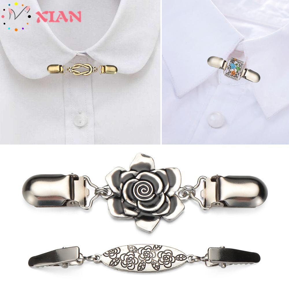 Phụ Kiện Kẹp Cổ Áo Sơ Mi Hình Hoa Thời Trang Sành Điệu|Kẹp Mỏ Vịt Cổ Điển