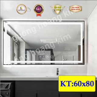 [ bán sỉ ] gương led decor cảm ứng thông minh treo tường kích thước 60x80 cm - guonghoangkim mirror
