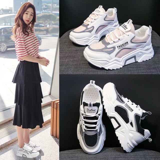 Giày thể thao nữ sneaker Fashion phản quang cực đẹp