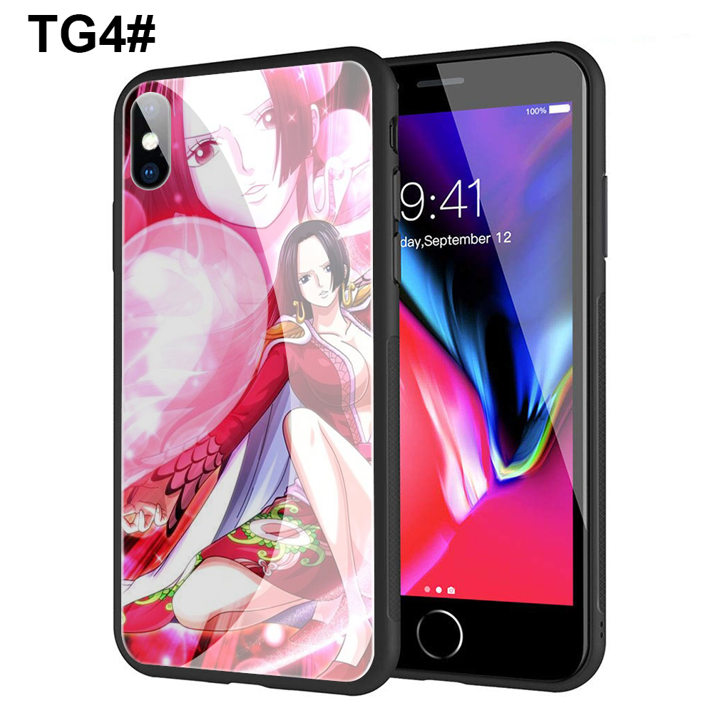 Ốp Điện Thoại Mặt Kính Cường Lực Họa Tiết One Piece Luffy Boa Hancock Ablu123 Cho Iphone 11 Pro Max