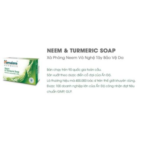 Xà phòng giảm mụn lưng Himalaya neem và nghệ tây 75g | BigBuy360 - bigbuy360.vn