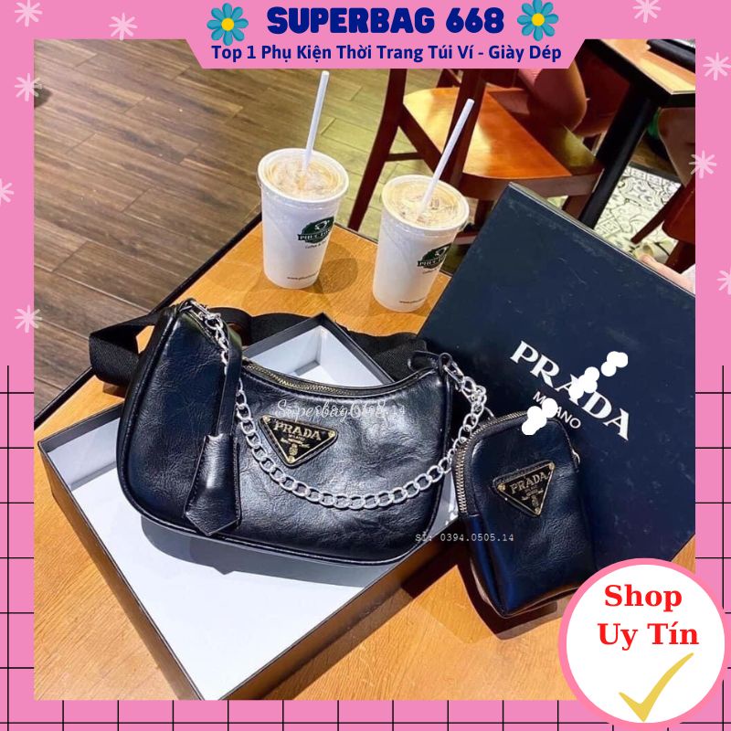 Set Túi Nữ Da Mềm Cá Tính ♥️FREESHIP♥️ Bộ 2 Túi Ví Đeo Chéo Nữ SPB 149