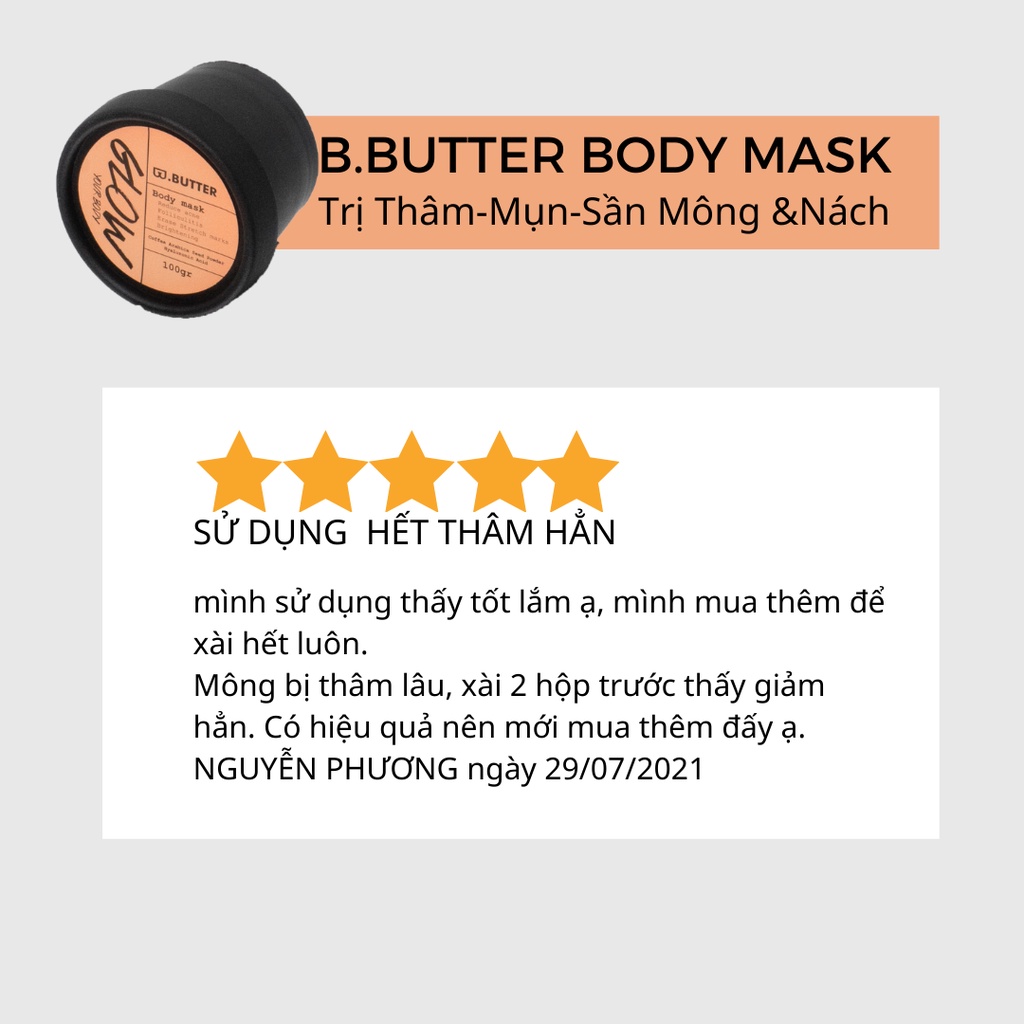 Combo 2 Mặt nạ Giảm mụn, Mờ thâm, sần cho vòng 3, nách - B.butter Body Mask | BigBuy360 - bigbuy360.vn