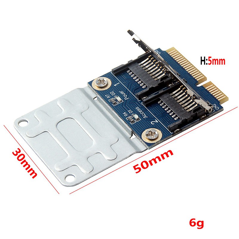 2 Đầu Đọc Thẻ Nhớ Ssd Hdd Cho Laptop Dual Micro- Sd Sdhc Sdxc Tf Sang Mini Pcie To 2 Mini-Sdcards Mini | BigBuy360 - bigbuy360.vn