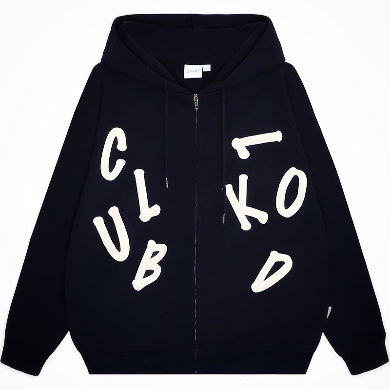 Áo Hoodie Nỉ Mũ 2 Lớp Dày Dặn Khóa Kéo In Chữ-Phong Cách UNISEX Fom Rộng - Lịch Sự Thoải Mái Ấm Áp Mùa Đông Kipsstore92