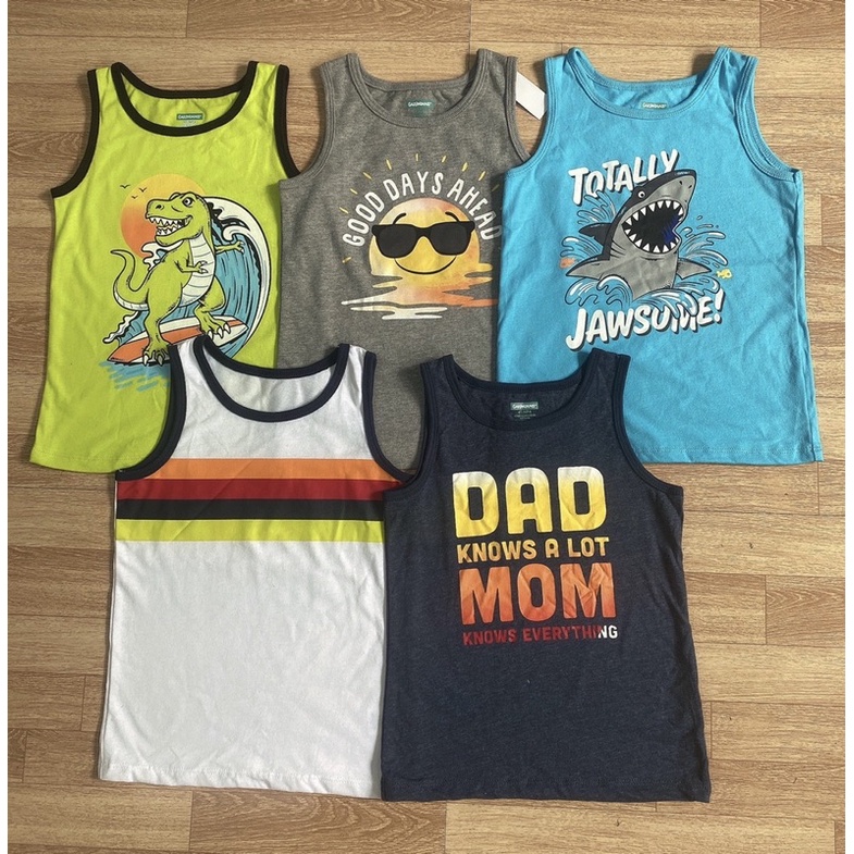 Áo ba lỗ bé trai mùa hè chất cotton hàng xuất dư xịn