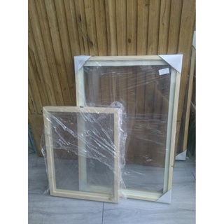 Khung ảnh gỗ A2 40x60 2 mặt kính - Khung hình gỗ thông mặt kính trang trí handmade Wood Frame by P'Tee