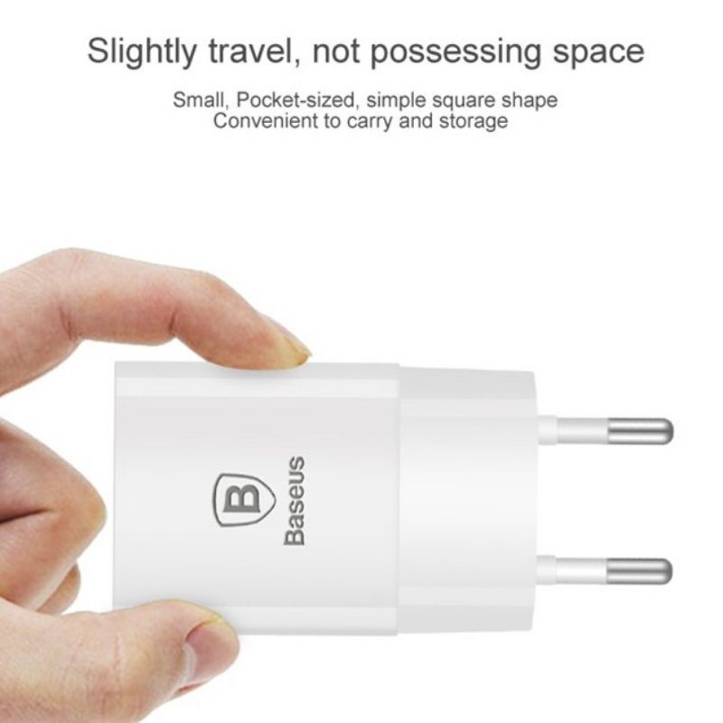 Củ Sạc Baseus 5V 2.1A Cổng USB Phù Hợp Mang Đi Du Lịch Cho Samsung Xiaomi