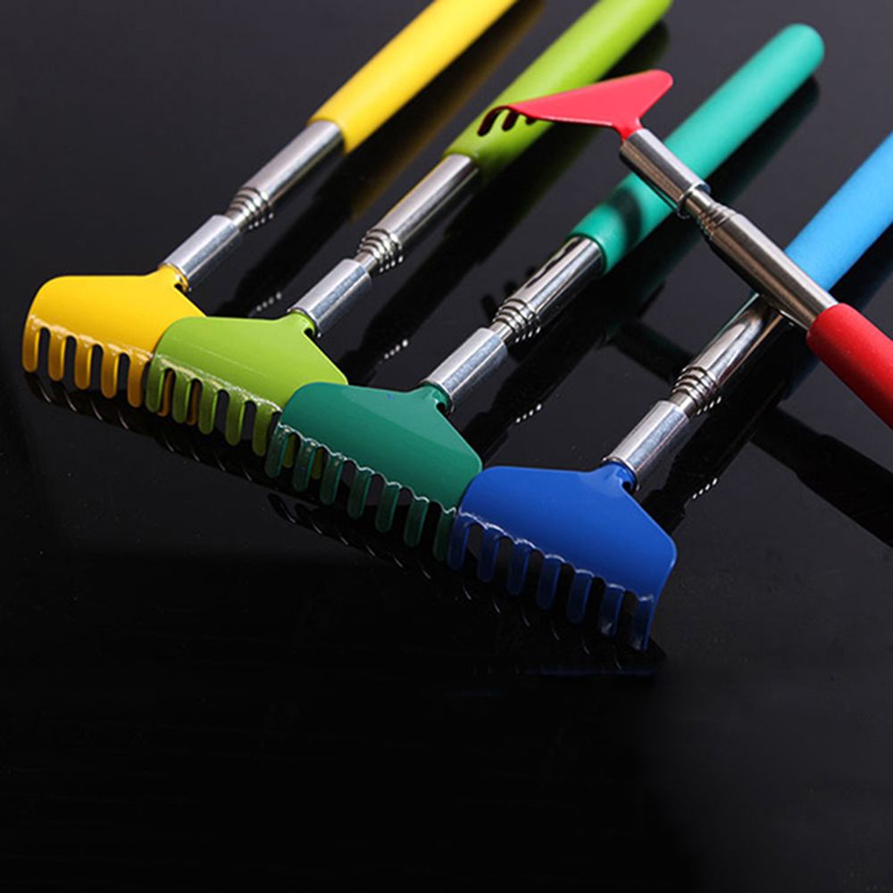 [Hàng mới về] Dụng cụ gãi mát xa lưng bằng kim loại mềm nhiều màu sắc có thể thu gọn tiện dụng