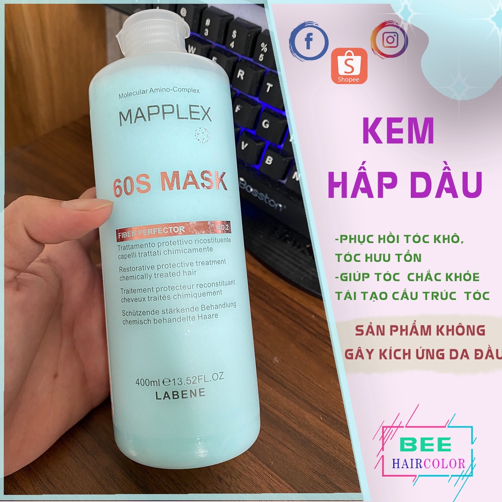 Hấp dầu 60s Phục hồi ( 400ml ) , tái tạo cấu trúc tóc  [ mềm mượt , bóng tóc ]