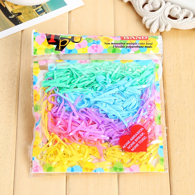 Dây Buộc Tóc Cao Su Màu Kẹo Dùng Một Lần Thời Trang Hàn Quốc