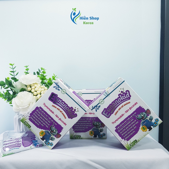 Eunanokid tăng sức đề kháng bổ sung thymomodulin và kẽm giảm viêm đường hô hấp trên, viêm mũi dị ứng