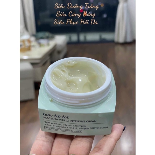 Kem dưỡng phục hồi tái tạo căng bóng da nhau thai placenta vita12 tom tit tot