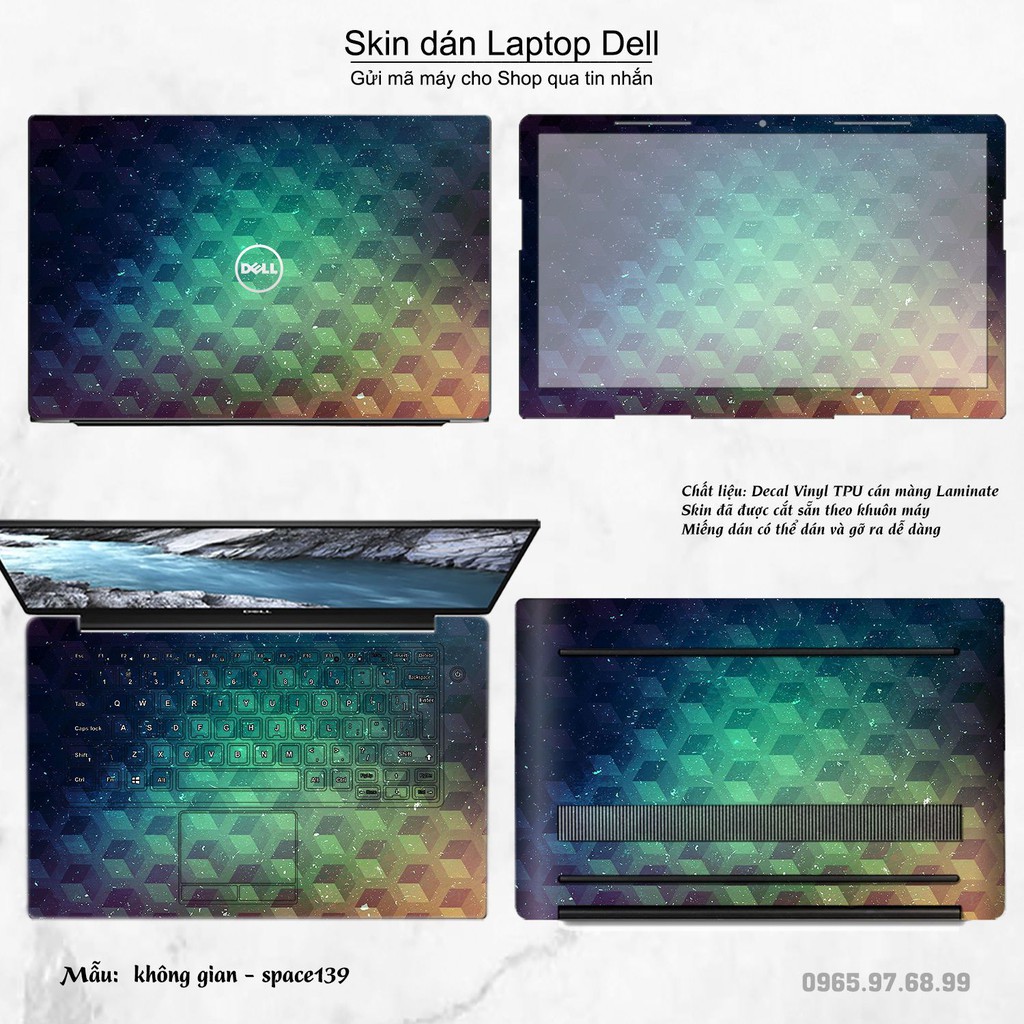 Skin dán Laptop Dell in hình không gian nhiều mẫu 24 (inbox mã máy cho Shop)