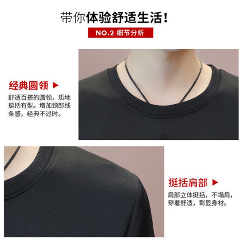 Áo Thun Nam Dài Tay Cổ Tròn Thời Trang Hàn