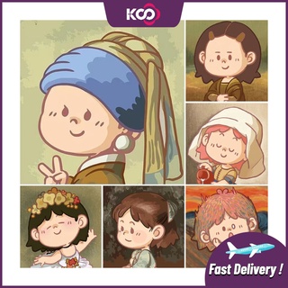 Bộ Tranh Đính Đá 5D Tự Làm 30x30cm / 40x40cm / 50x50cm Hình Nhân Vật Hoạt Hình Dễ Thương Trang Trí Nhà Cửa