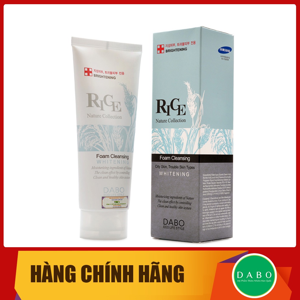 Sữa rửa mặt gạo Dabo Rice Foam Cleansing 150ml