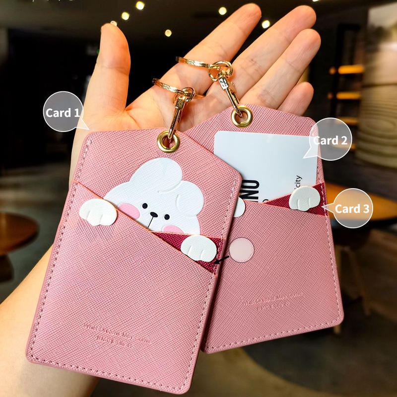 Móc Khóa Da PU Hình Thú Hoạt Hình Đáng Yêu