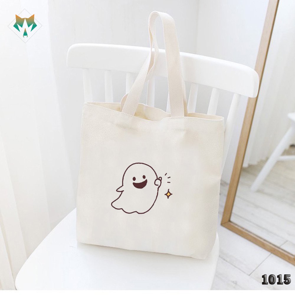 TÚI TOTE TRẮNG CHẤT VẢI CANVAS 1015 478 ĐÁM MÂY DỄ THƯƠNG HÀNG CHUẨN ĐẸP