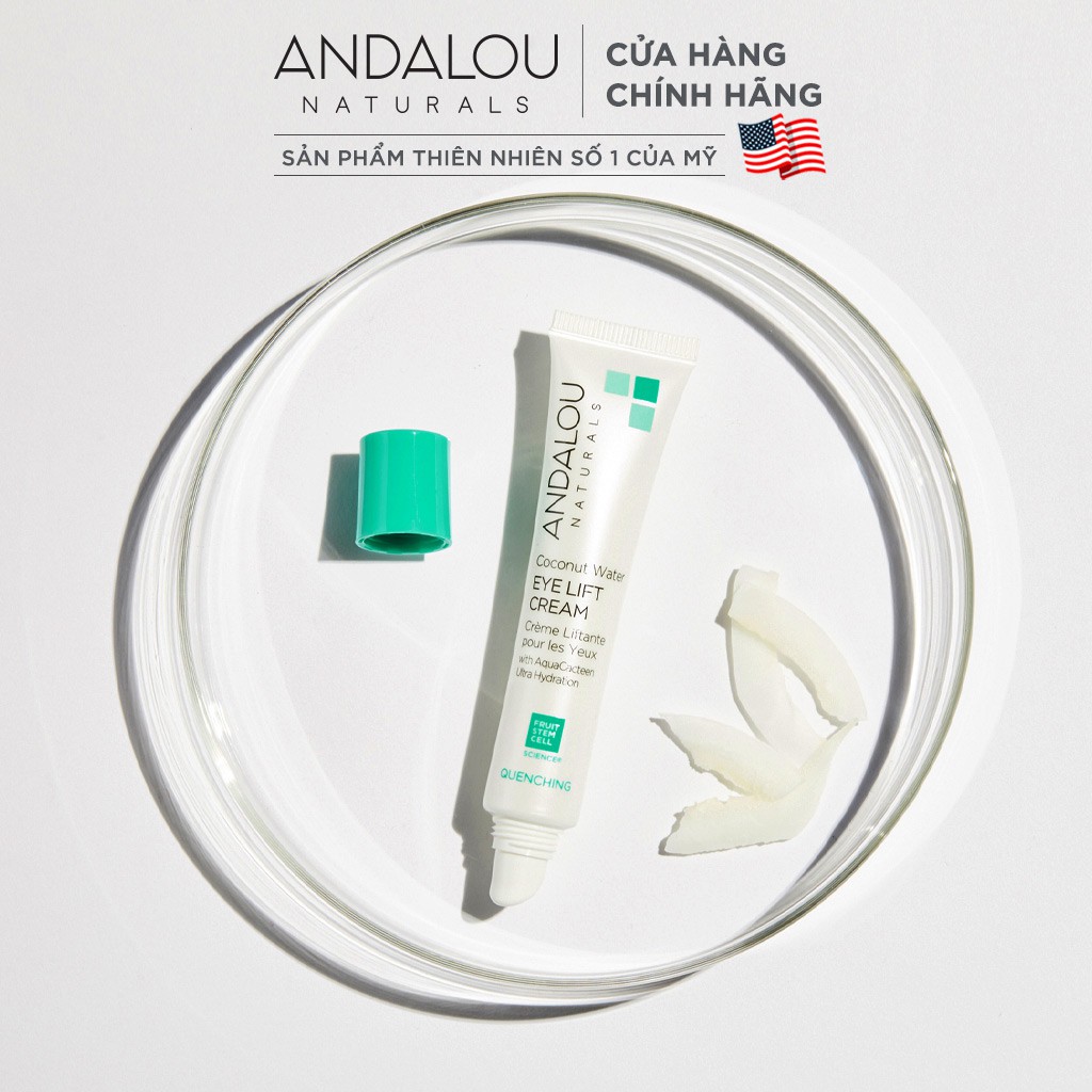 Kem Dưỡng Vùng Da Quanh Mắt Andalou Naturals Quenching Coconut Water Eye Lift Cream 18ml