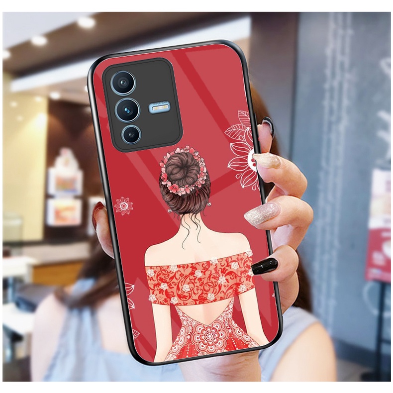 Ốp Lưng VIVO V23 5G mặt kính cường lực cao cấp