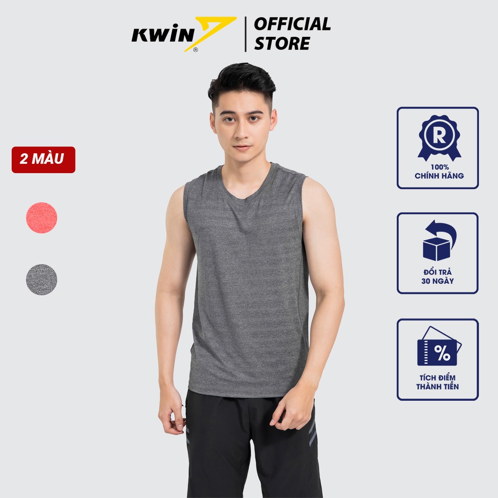 Áo ba lỗ nam, tanktop tập gym Kwin 2 màu trẻ trung nam tính, chất co giãn - KTT003S1