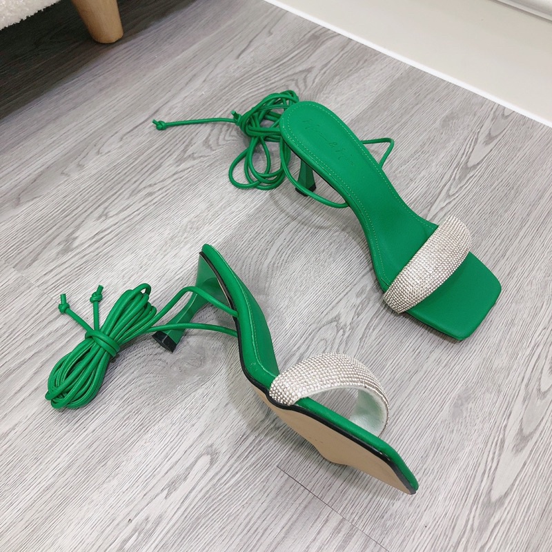 Xăng đan dây quấn cổ chân 7p bản xoàn đá cực xinh siêu Hot - Chị Chảnh Store