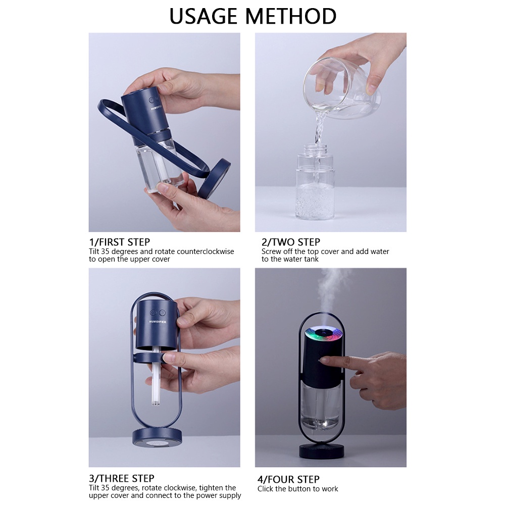 Máy phun sương tạo độ ẩm không khí Magic Shadow USB 200ml