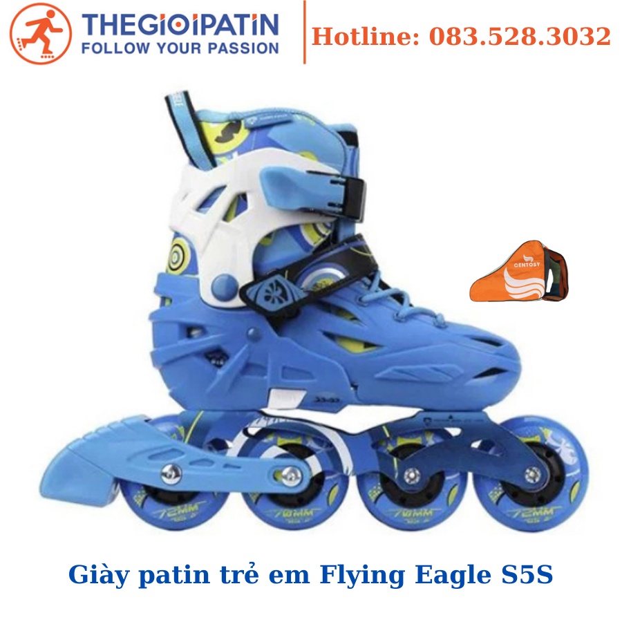 Giày trượt patin trẻ em Flying Eagle S5S, giày trượt patin cho bé chính hãng