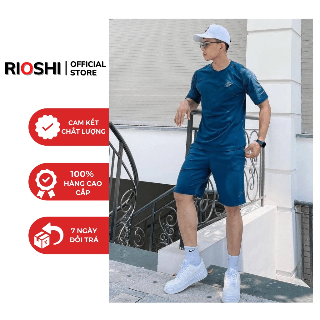 Bộ thể thao nam adidas thun lạnh chất mát mùa hè HÀNG CAO CẤP Rioshi RH83, Đồ bộ nam thể thao mặc nhà 2022