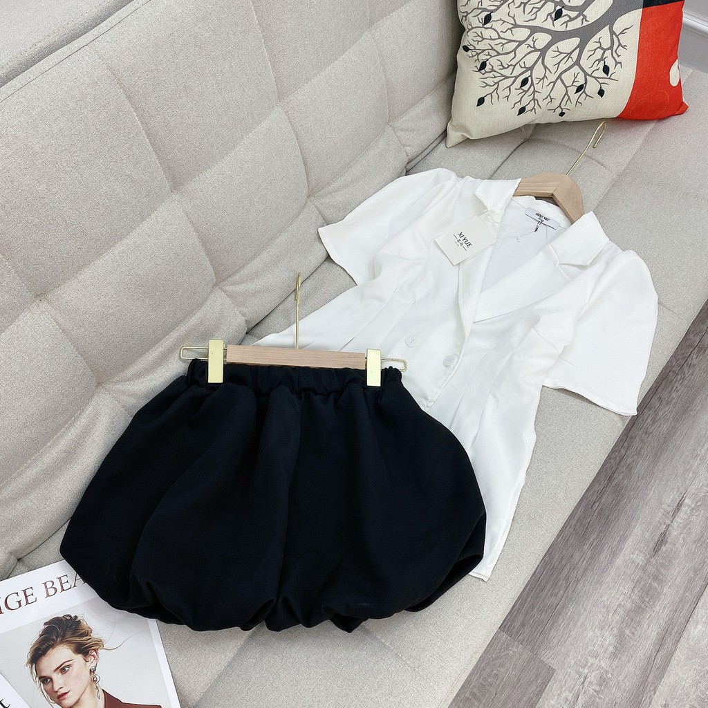 Set Vest Tay Bồng Quần Bồng Cực Xinh Thời Trang Nữ | BigBuy360 - bigbuy360.vn