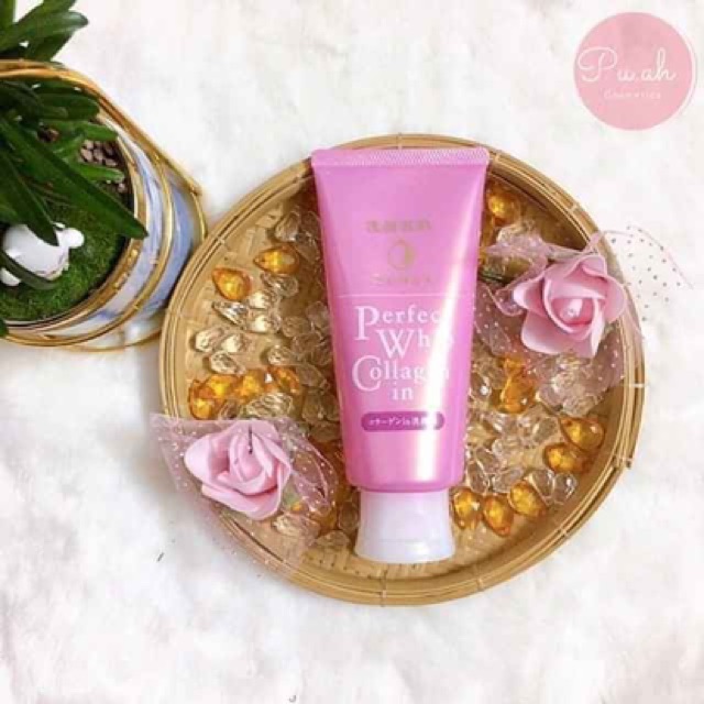 Sữa rửa mặt Shisheido Perfect Whip Collagen Nhật Bản- HỒNG