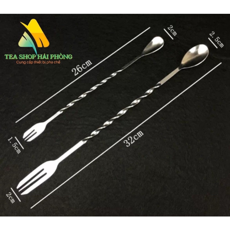 [GIÁ SỈ] Thìa Bar 26cm - Thìa Bar 32cm - Thìa khuấy pha chế Cocktail