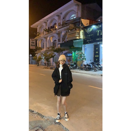 áo hoodie zip dáng rộng chữ thêu | BigBuy360 - bigbuy360.vn