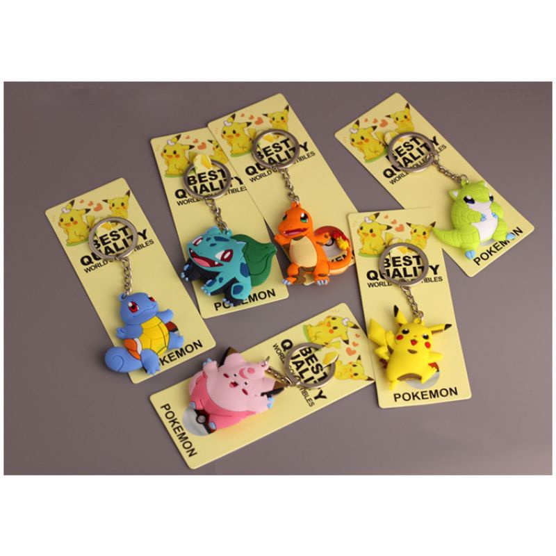 Bộ Sưu Tập Quà Tặng #Móc Khoá POKEMON 3D 2 Mặt (Nhựa Mica và Nhựa PVC)