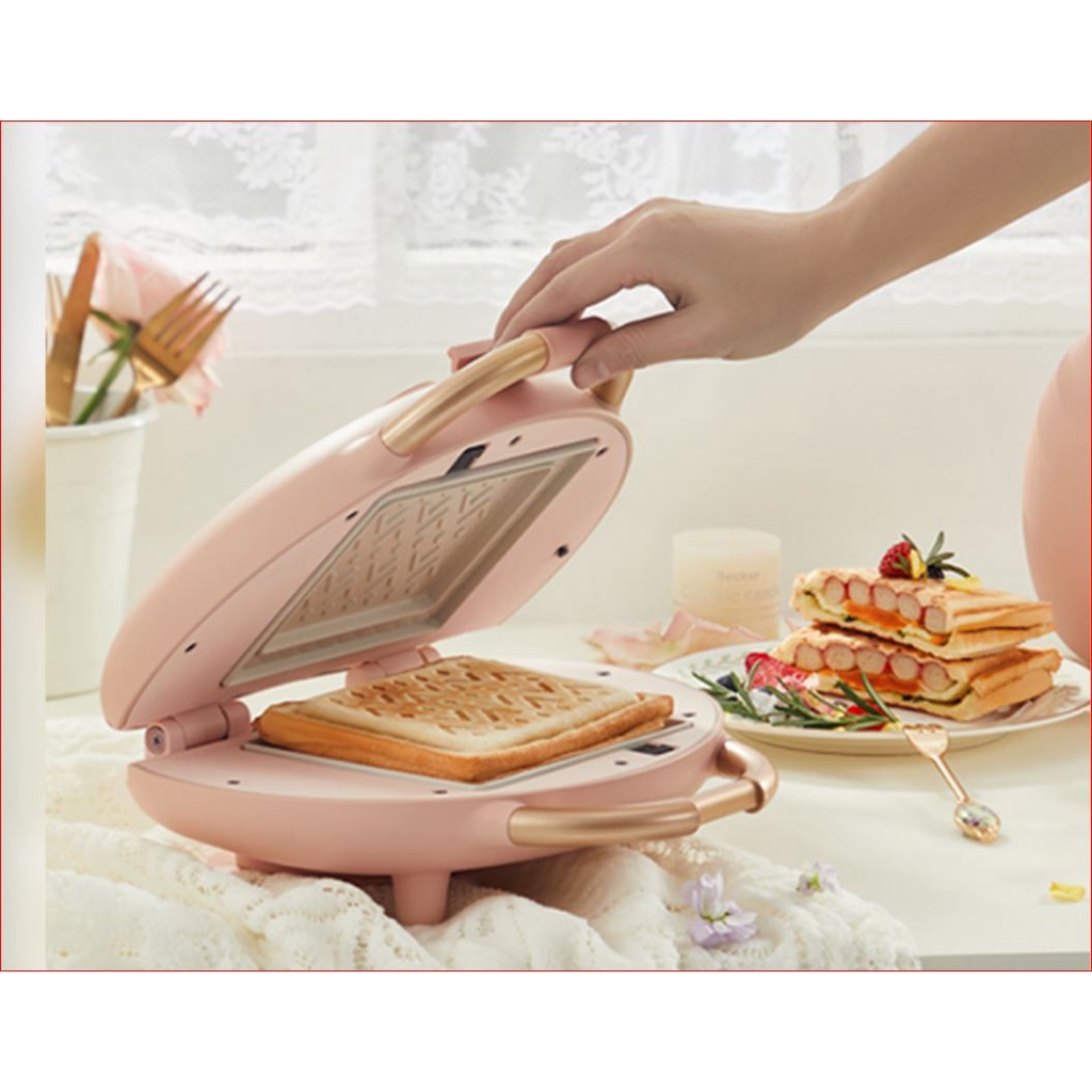 Máy nướng bánh mỳ sanwich, máy nướng bánh chính hãng bear gồm 3 cặp khay model SMZ-C06V1