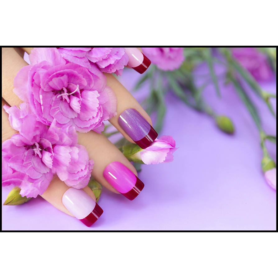 Decal dán kiếng dán tường cao cấp trang trí phòng nail beauty salon nhiều mẫu và kích thước