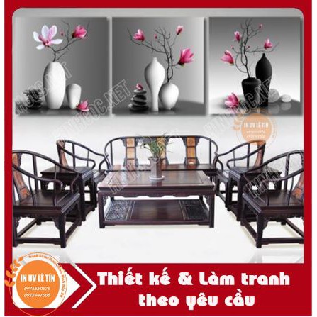 💥VIDEO + HÌNH THẬT💥TẶNG TRANH ĐỂ BÀN💥 20 MẪU BỘ 3 BỨC TRANH TREO CẦU THANG, TRANH BÌNH HOA IN UV TRÊN FOMEX CAO CẤP