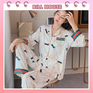 Bộ đồ ngủ pijama dài nữ mặc nhà thoải mái dài tay cute dễ thương PJMDAI08