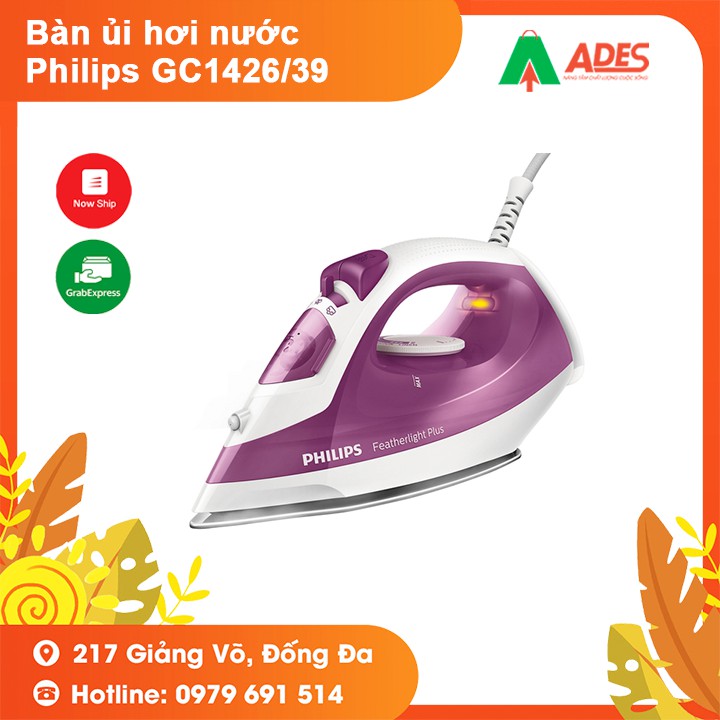 [Mã 154ELSALE2 giảm 7% đơn 300K] Bàn ủi hơi nước Philips GC1426/39 chính hãng