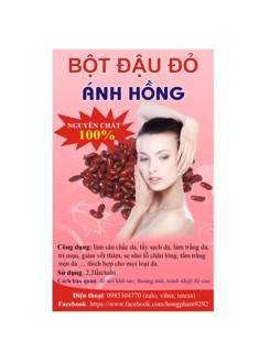 Bột đậu đỏ handmade gói 100g-500g